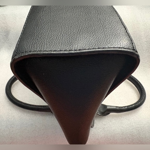 Rebecca Minkoff Structured Mini Leather Satchel Black Top Handle & Crossbody - Picture 6 of 13